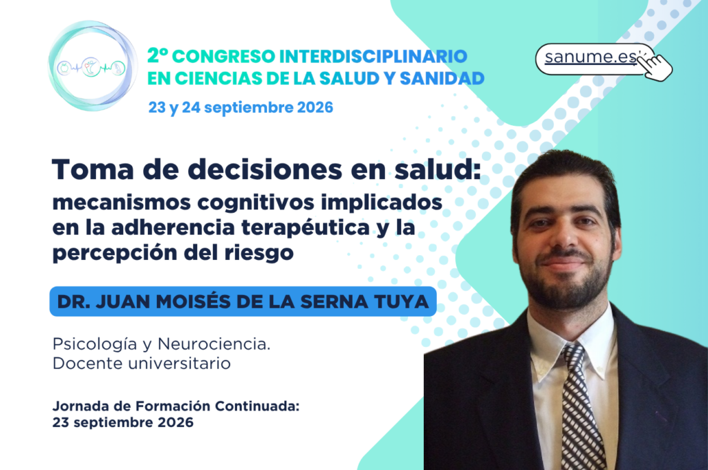 Profesional sanitario explicando opciones terapéuticas a un paciente durante una consulta utilizando comunicación clínica basada en la Psicología y la Neurociencia.